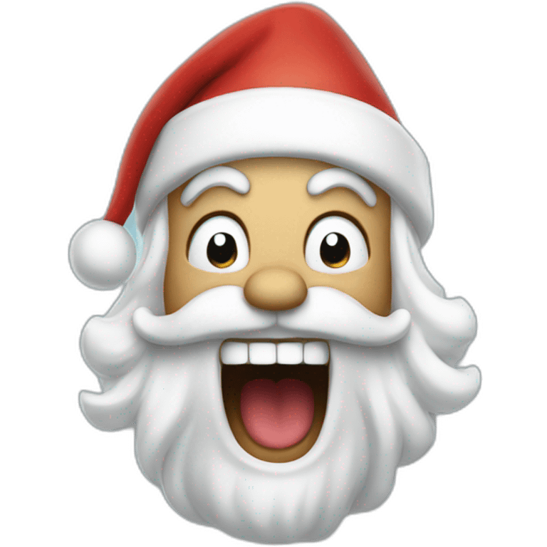 Santa scream emoji