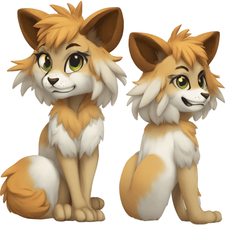 Anthro Modern Vernid Fur-Sona Artist: LiLaiRa full body emoji