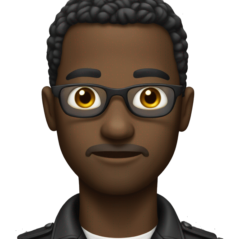 USA secret agent black man emoji