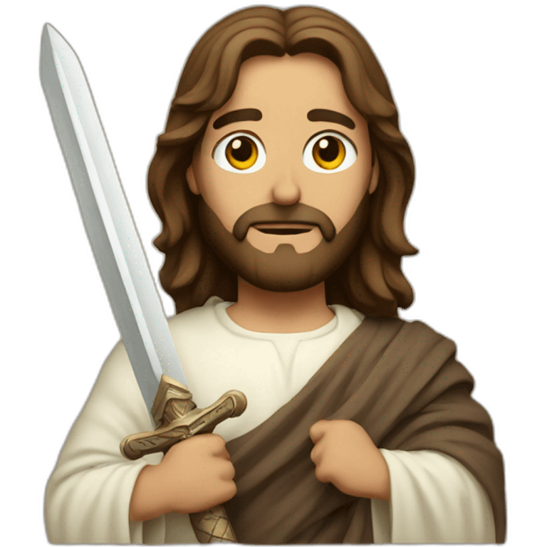 jesus and sword emoji