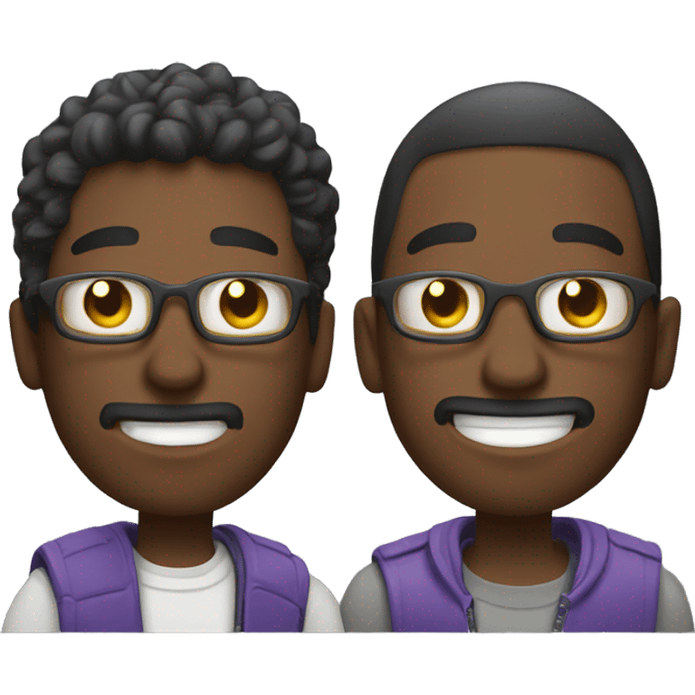 two guys play video games emoji