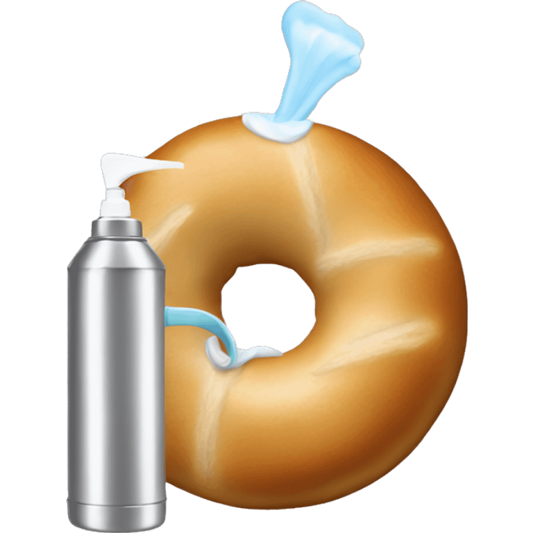 bagel holding a spray can emoji