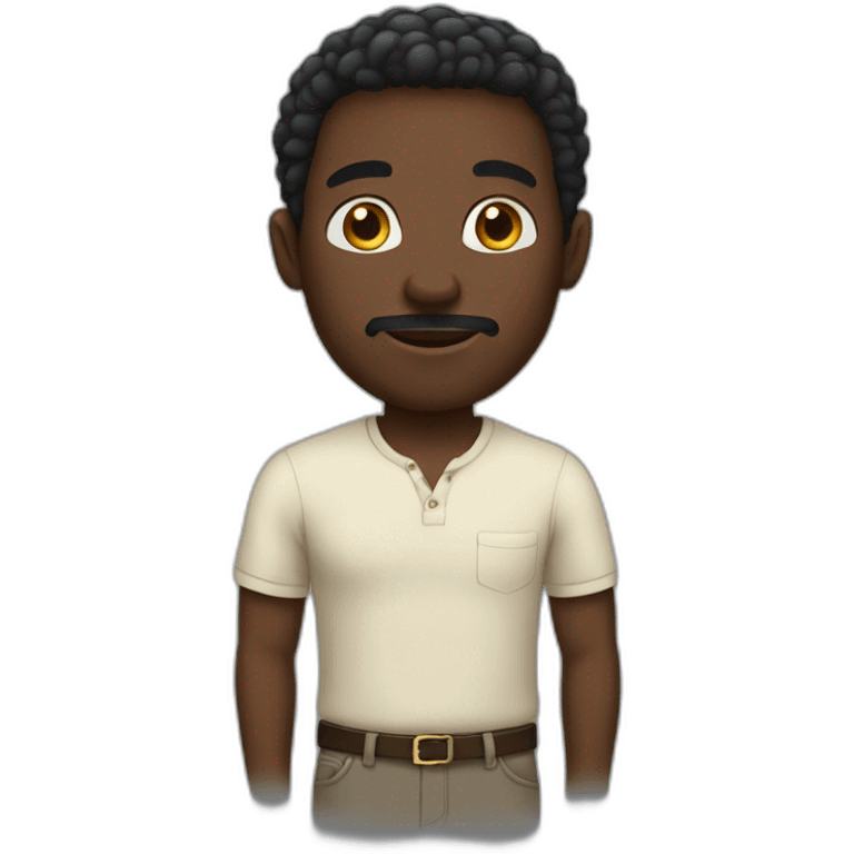 Black man étonné emoji