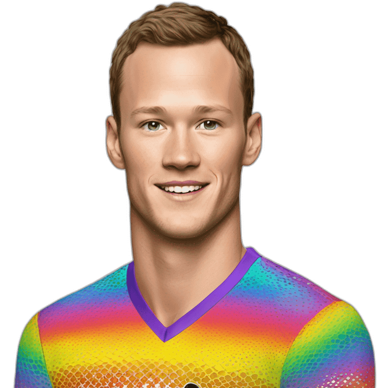 Disco Jonathan Toews wearing rainbow lace shirt emoji