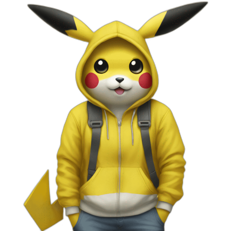 Pikachu with large bahonka donkers emoji