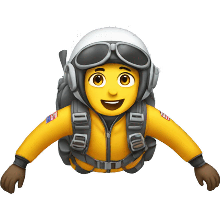 Pilot parachuting emoji