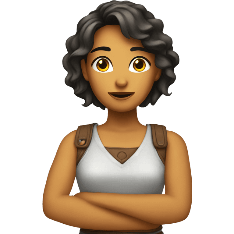 Chica pero tímida  emoji