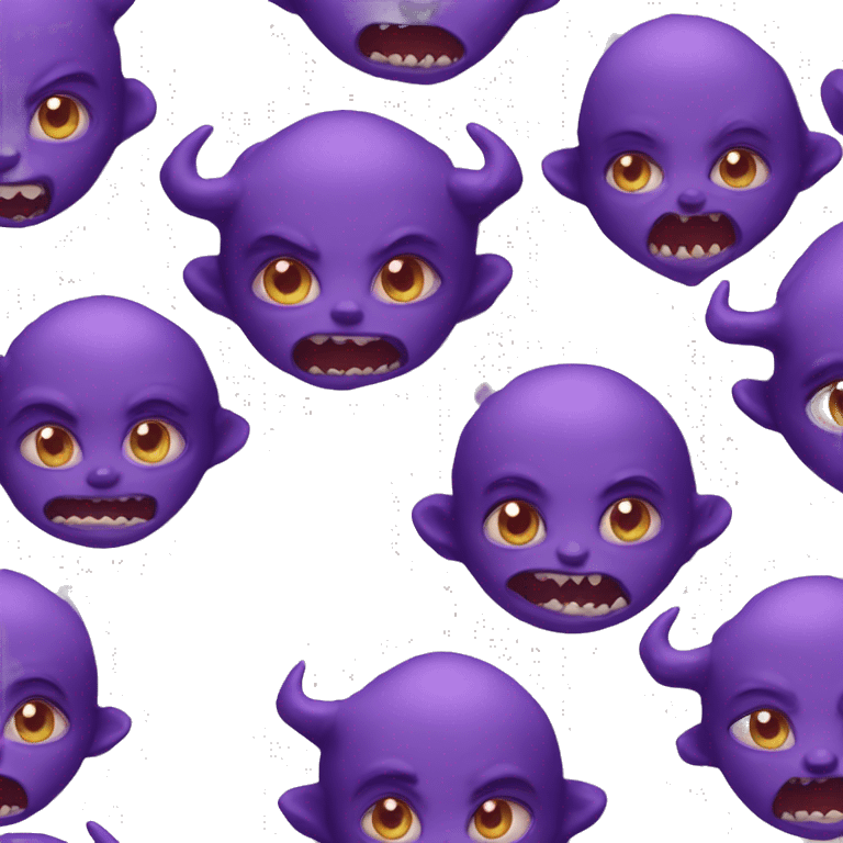 Purple demon child super scary emoji