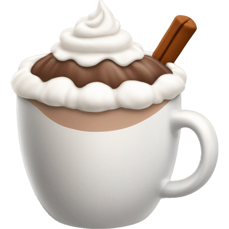 Hot cocoa with whipped cream no plate emoji