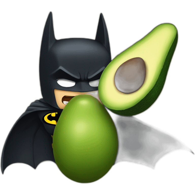 avocado with batman emoji