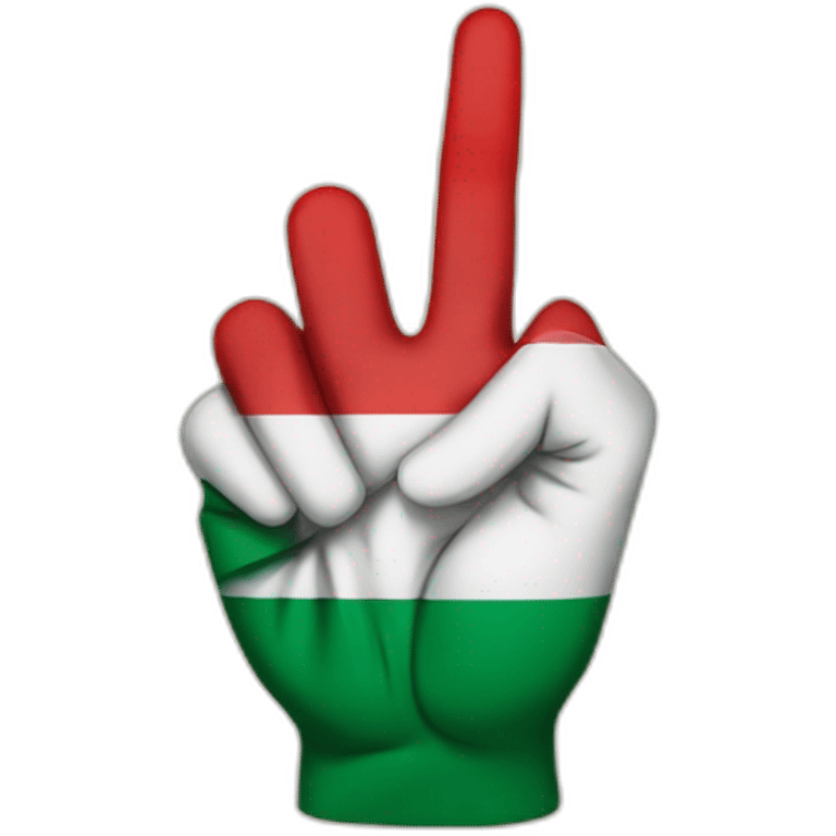 Palestine Flag with a Peace Fingers emoji