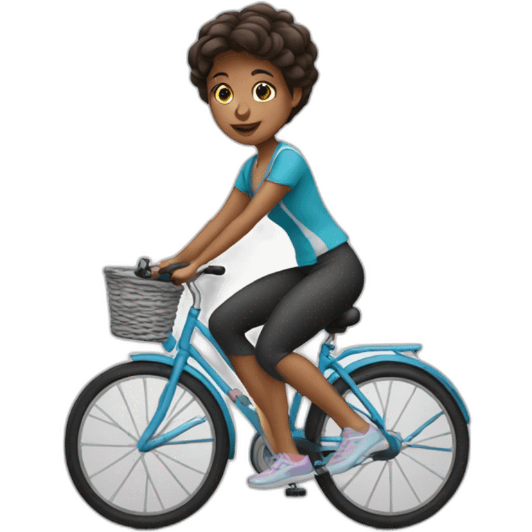 a girl on a bicycle emoji