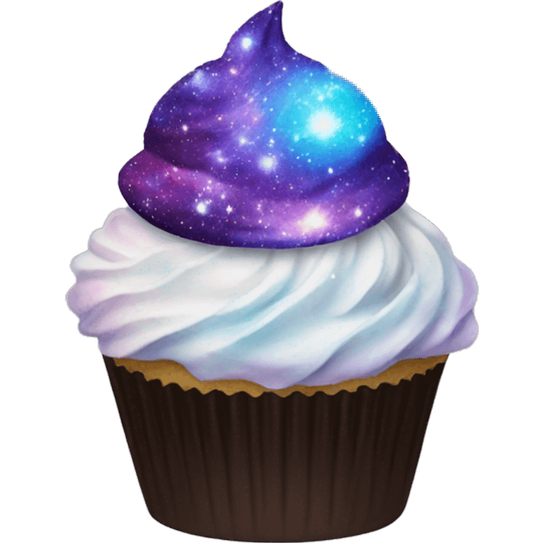 Galaxy frosted cupcake  emoji