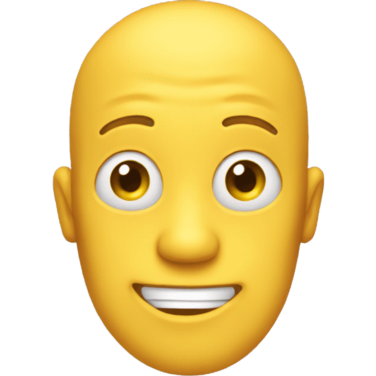 round yellow face straight grin emoji with long oval eyes emoji