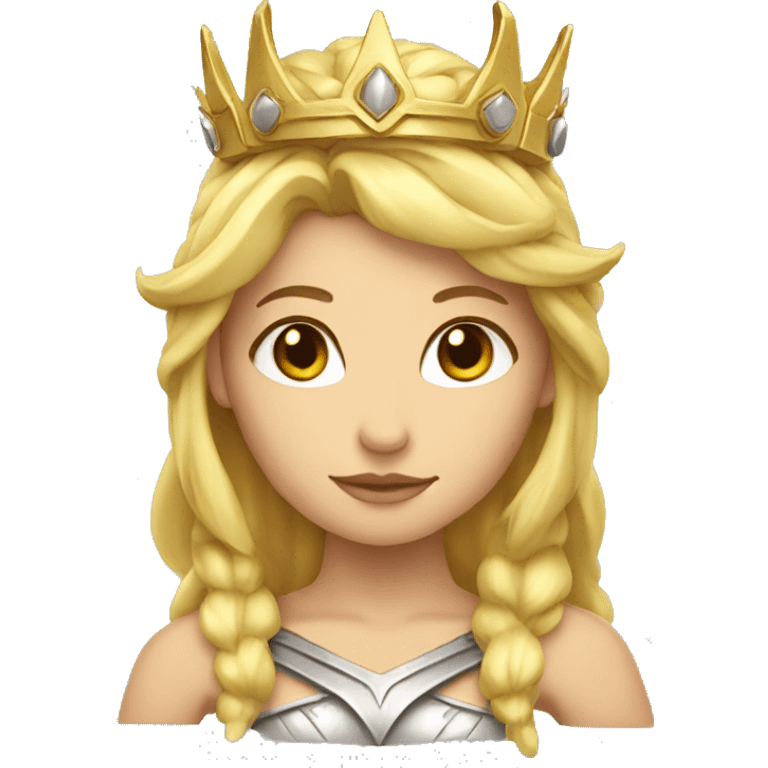 blond Valkyrie with wings and a crown emoji