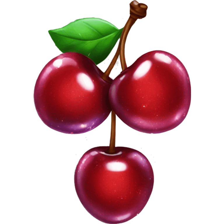 Cherry fun sparkle emoji