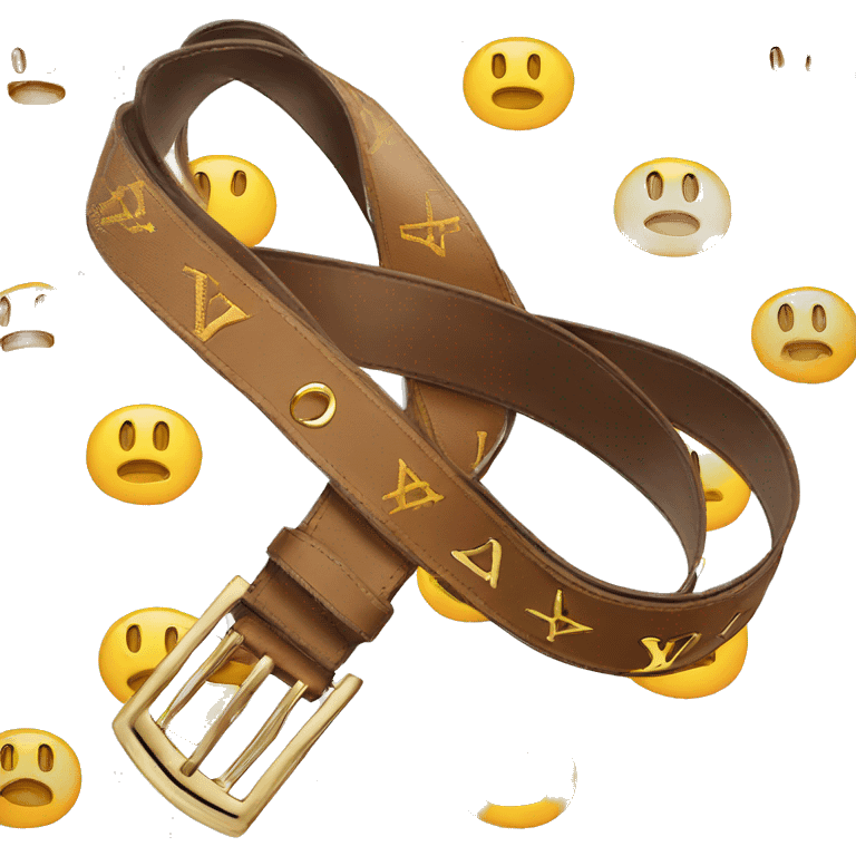 white-luis-vuitton-belt emoji