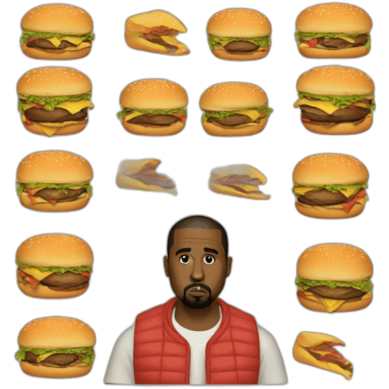 kanye west hamburger emoji