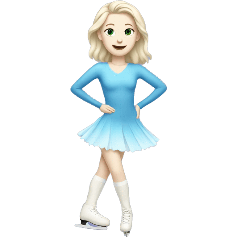 ice skater with pale skin emoji