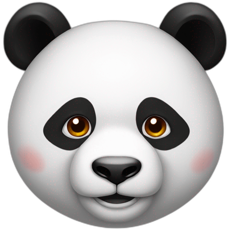 Panda tête rouge emoji