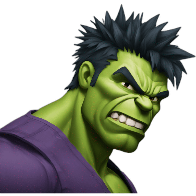 Hulk with punk hair punk creet emoji