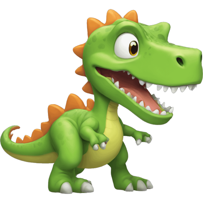 Dinosaurio, reptar de los Rugrats con esqueleto emoji