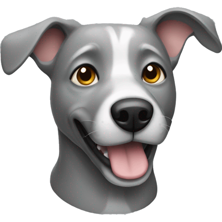 Grey dog emoji