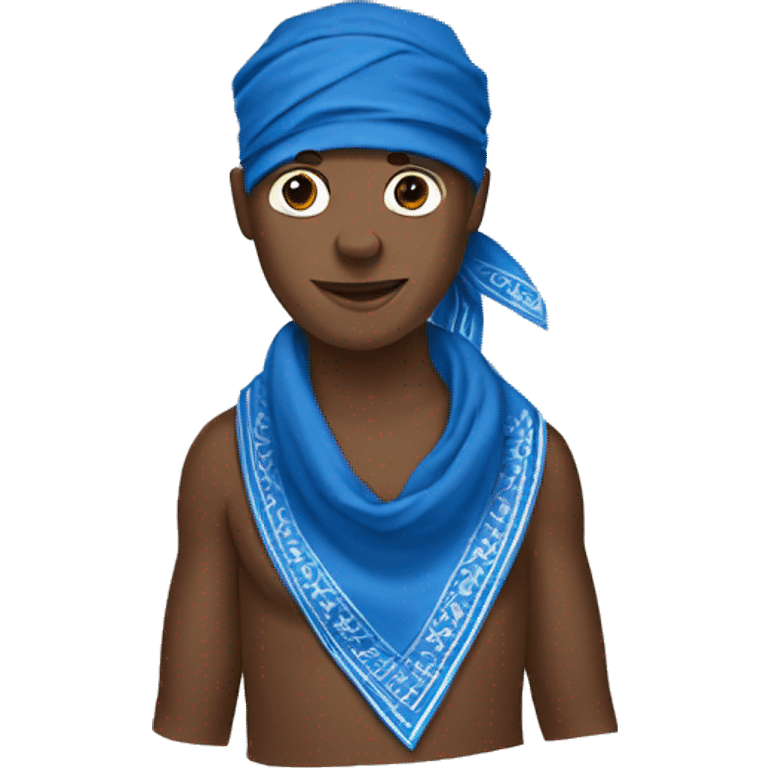 Blue bandana emoji