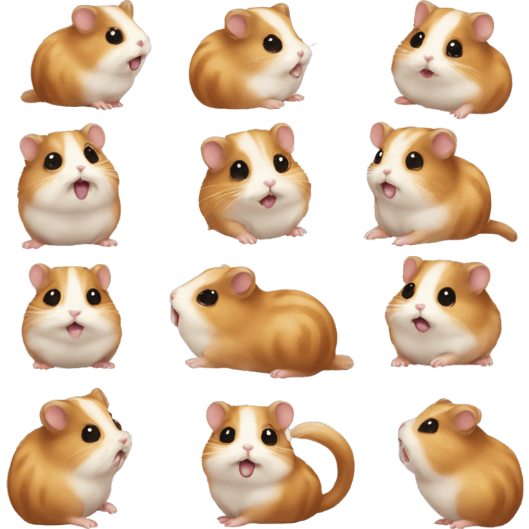 playful hamster with bow meme emoji