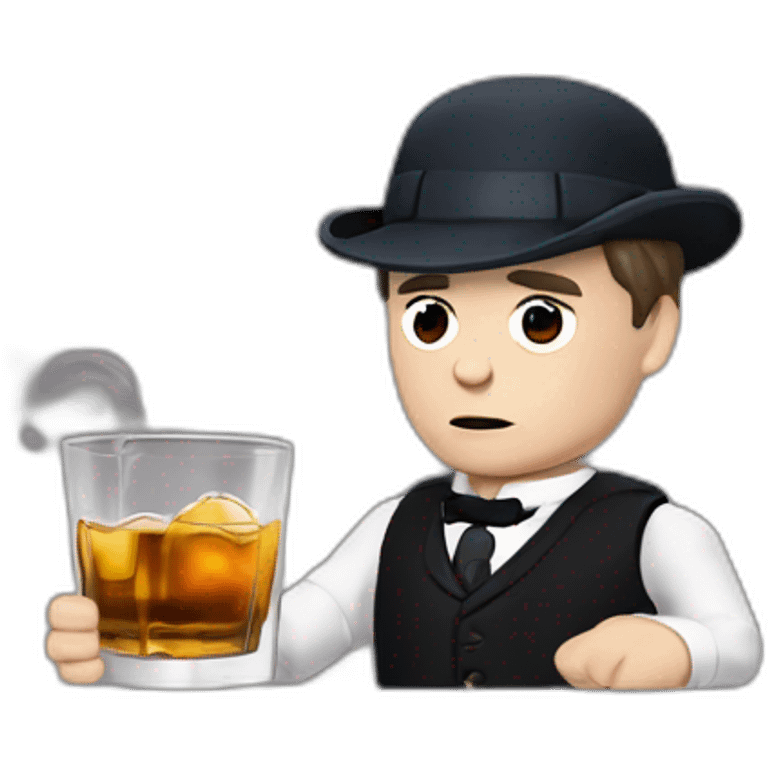 Tommy shelby peaky blinders drinking whisky emoji