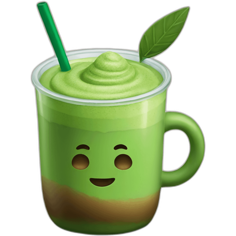 Coconut Matcha late from Starbucks  emoji