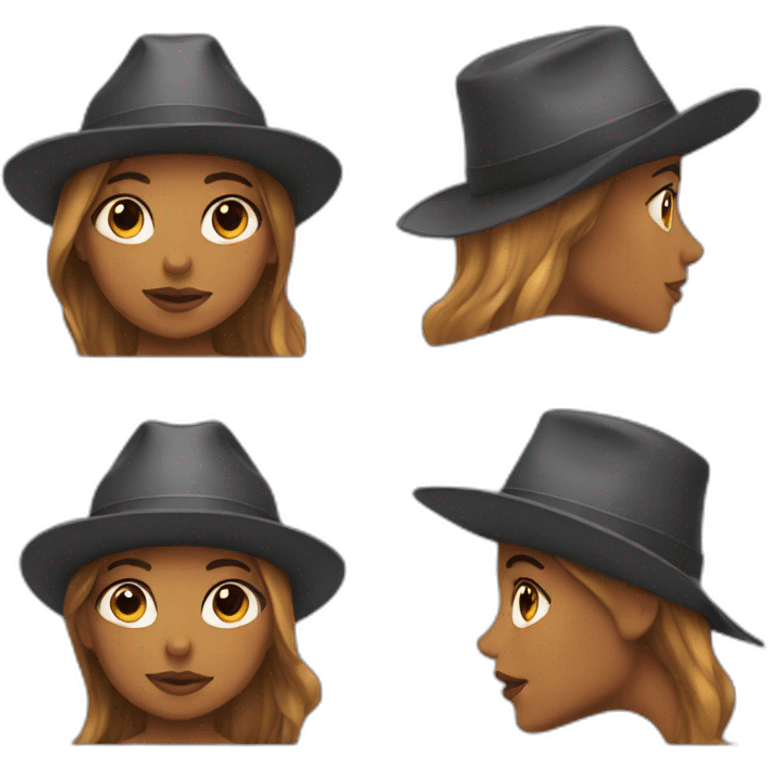 girl with a horse hat emoji