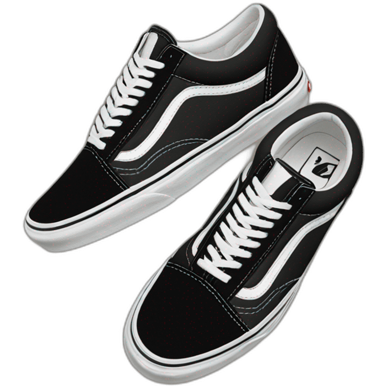 vans black old skool emoji