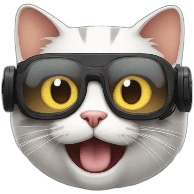 Cat jogando videogame emoji