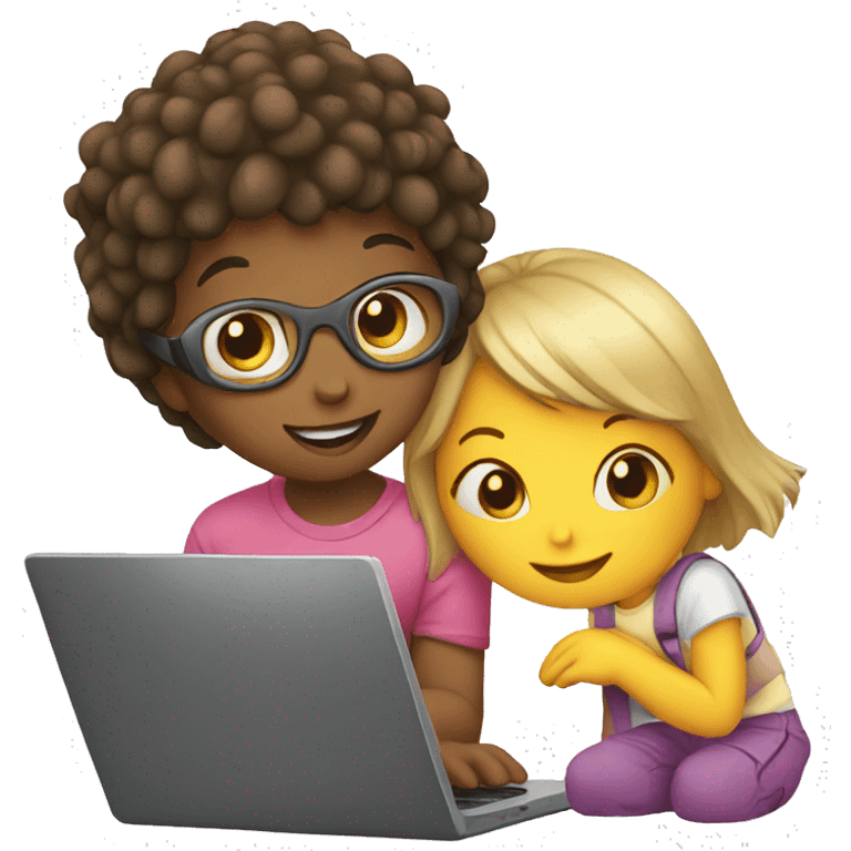 child & laptop emoji