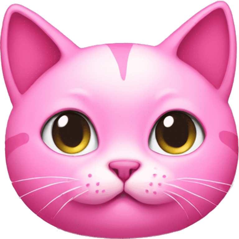 pink cat with heart  emoji