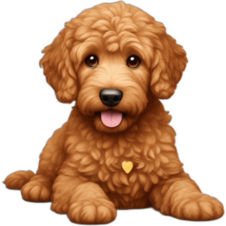 red mini golden doodle emoji