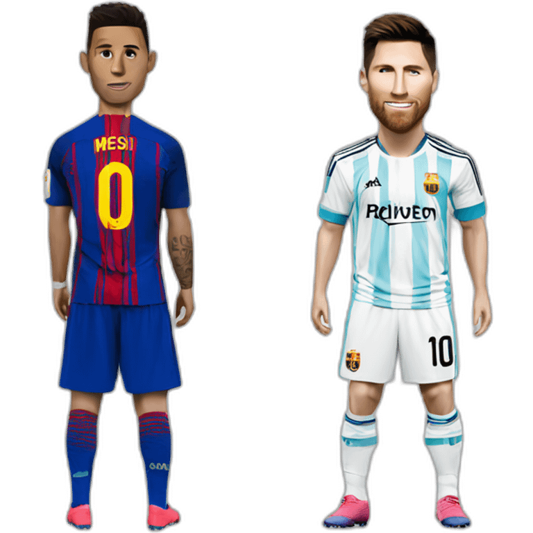 Cristiano avec messi emoji