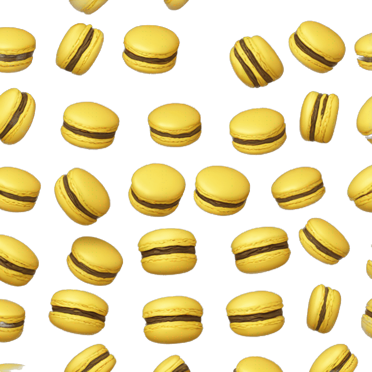 Realistic dark yellow macaroon emoji