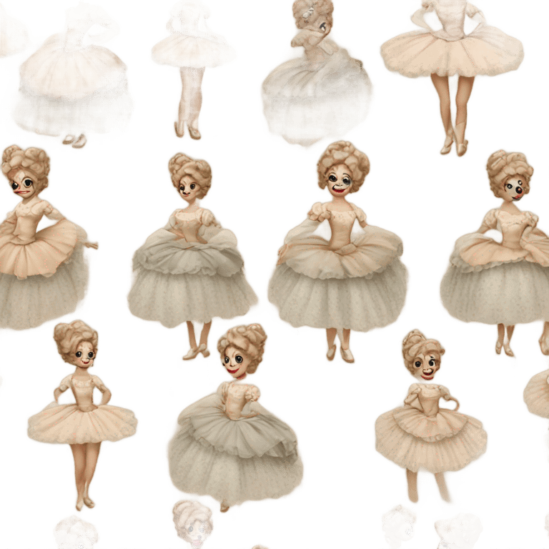 Vintage rococo begie  tutu emoji