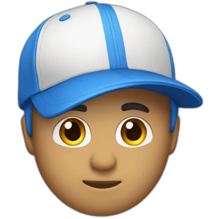 Emoji qui porte une casquette bleu emoji