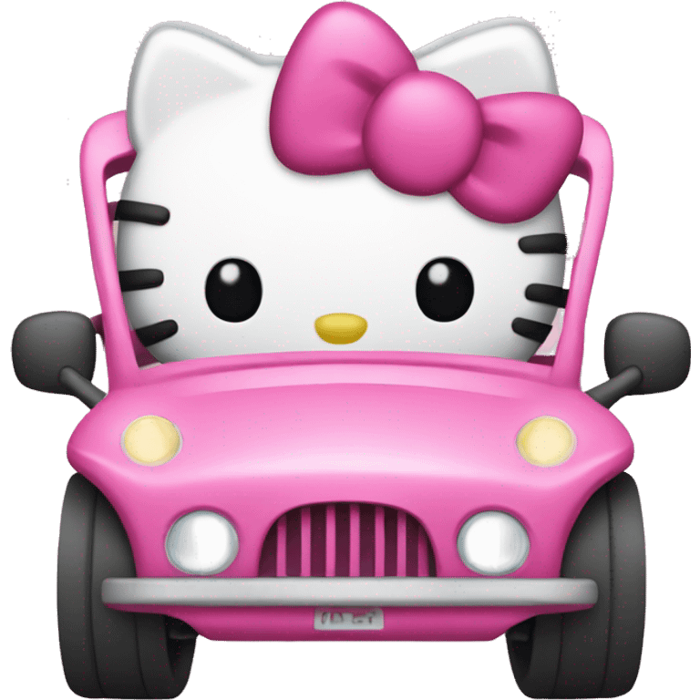 Hello kitty driving emoji