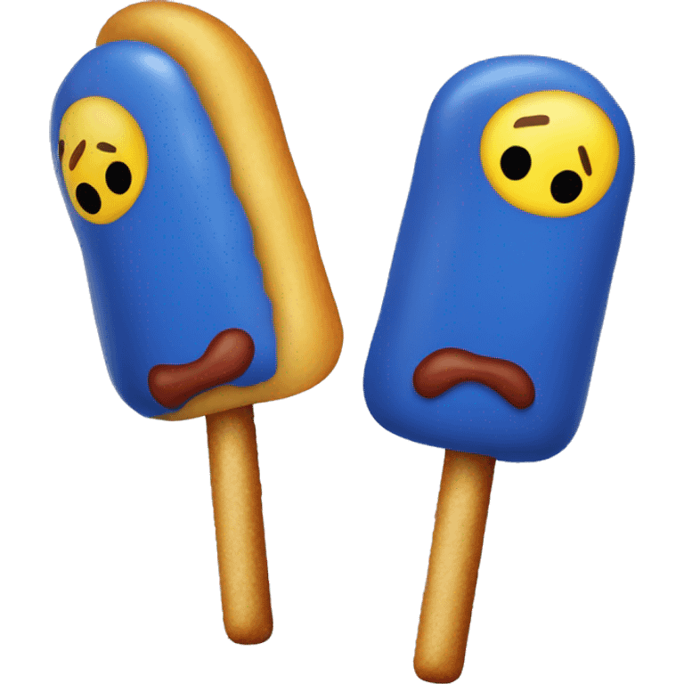 Blue takis corndog on a stick emoji