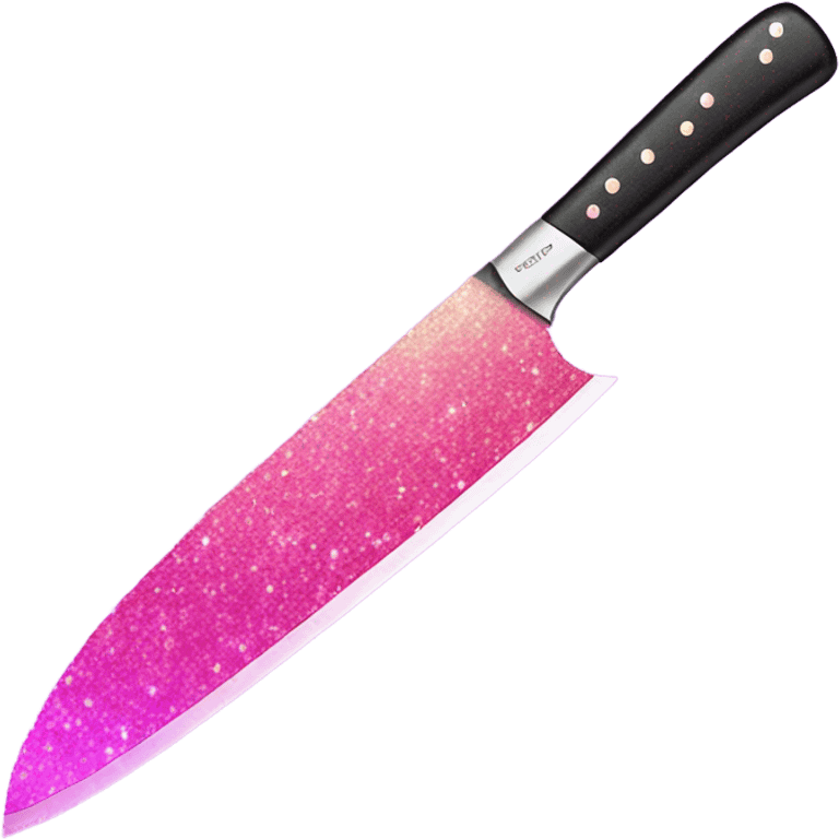 Pink ombre knife with glitter  emoji