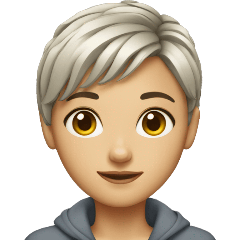 Short hair girl emoji