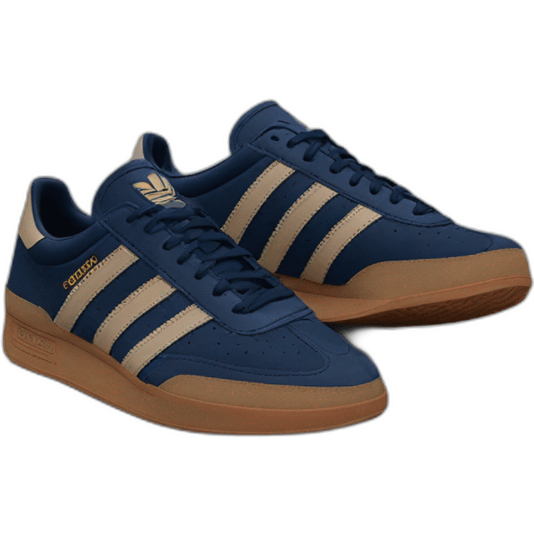 Adidas spezial navy blue brown transparent rubber sole emoji