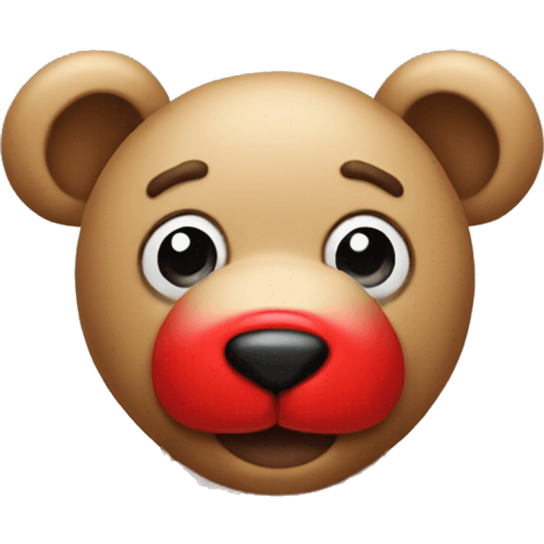 tedy with red nose emoji