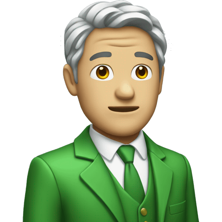 Man in a green man suit  emoji