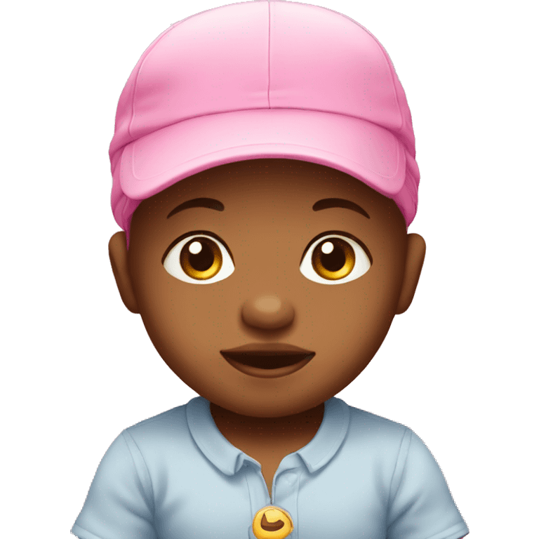 baby with pink hat  emoji