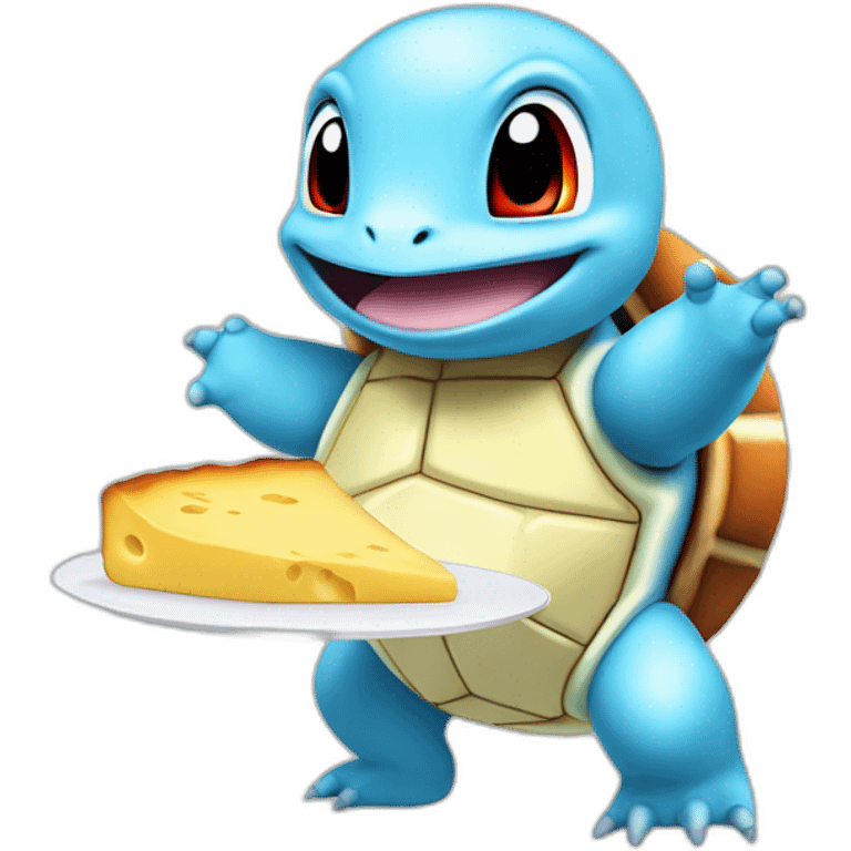 Squirtle con un queso emoji